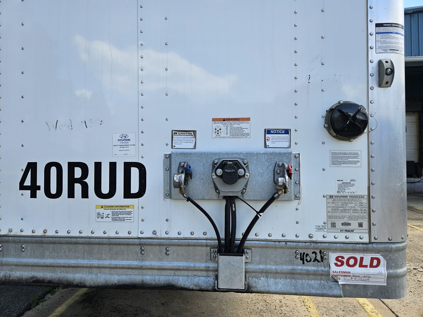 2024 Hyundai Translead HY-Cube VC2400152-AJRS 40ft Dry Van Trailer — VIN 3H3V402K4RJ482219 - Image 12