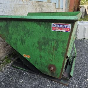 Roura Iron Works Self-Dumping Hopper — 1.5 Cu Yd, 6,000 lb Capacity (Unit A)